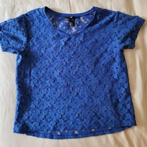 H&M Blue Lace Shirt